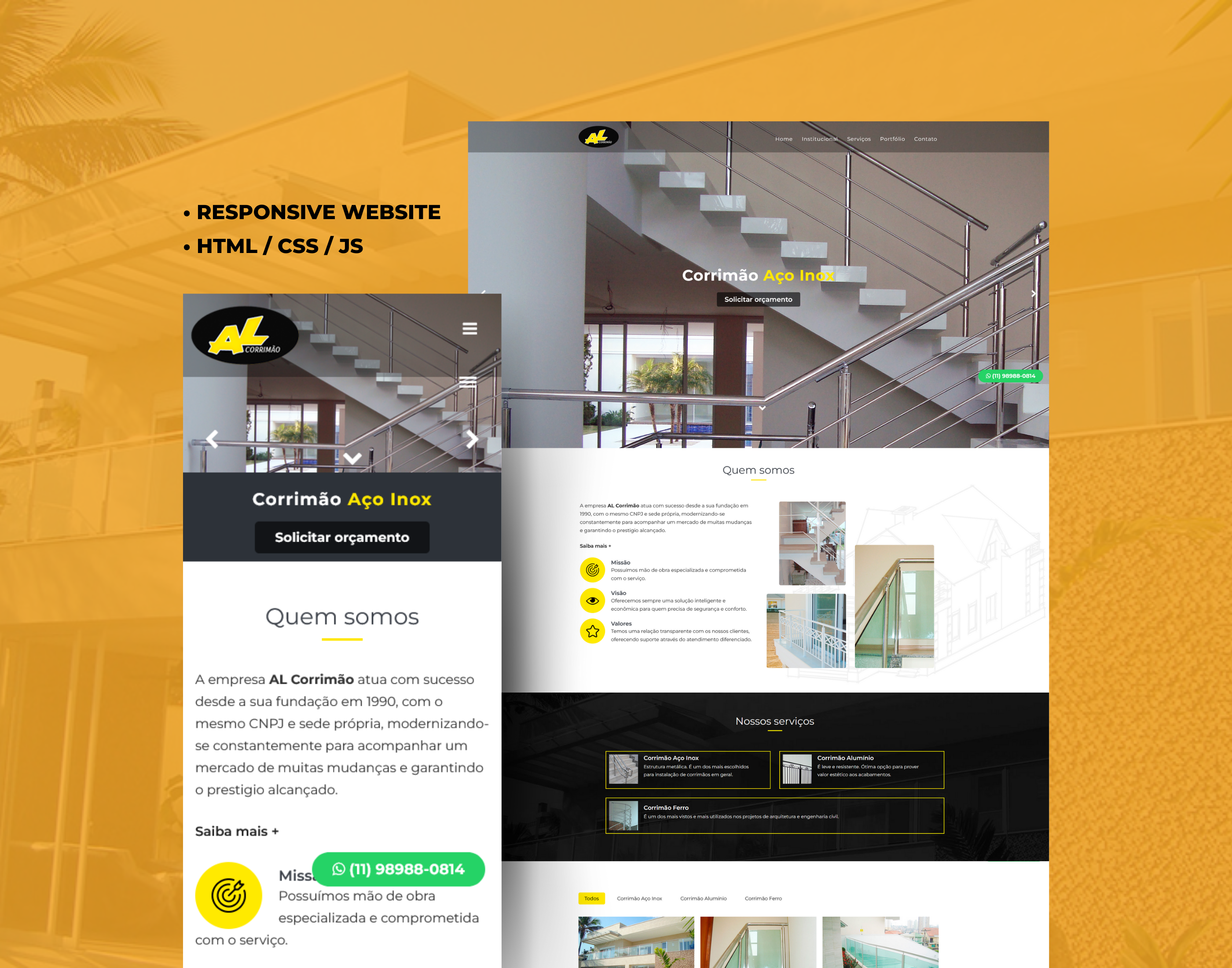 Desenvolvimento de site: AL Corrimão