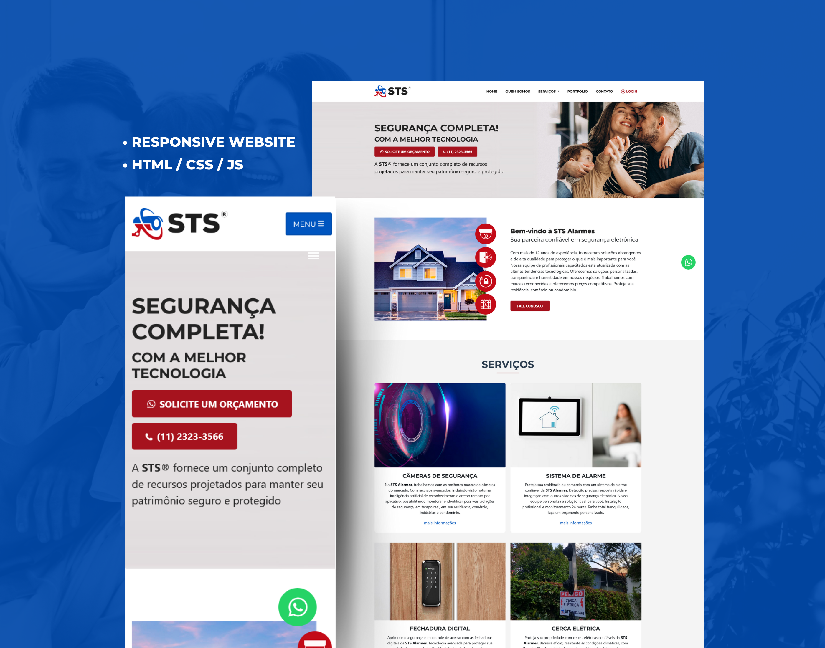 Desenvolvimento de site: STS Alarmes